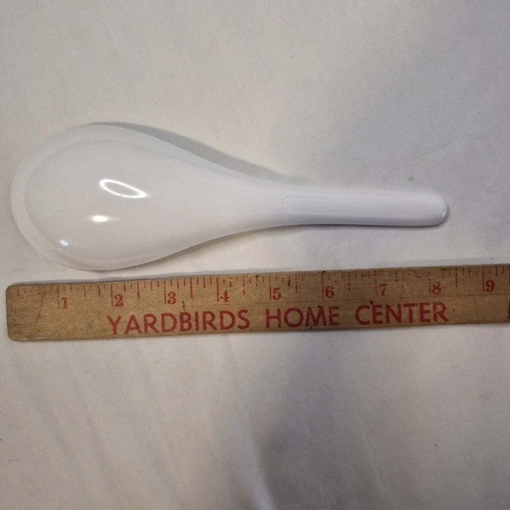 Hutzler Melamine‎ Rice Spoon #513 Utensil White MCM Made in Thailand